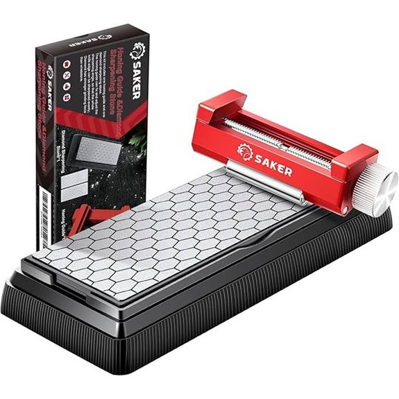Saker Honing Guide with Whetstone and Diamond Set