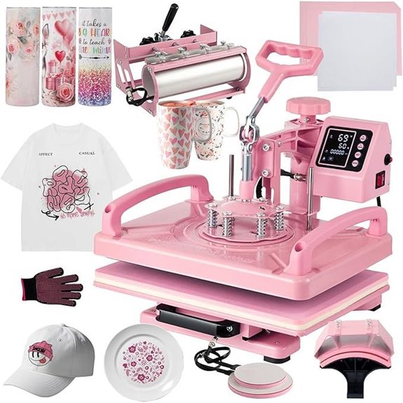 Heat Press Machine 12x15 inch 5-in-1 Sublimation Kit