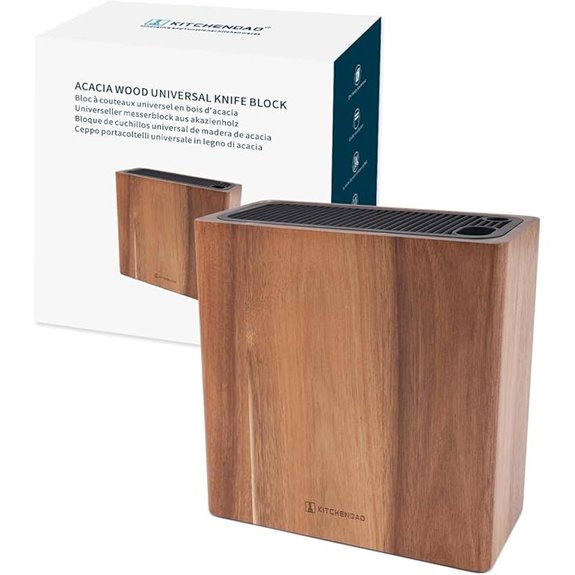 KITCHENDAO XL Acacia Knife Block with Slots