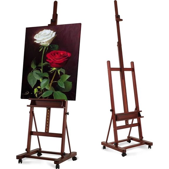 VISWIN Large Adjustable Beech Wood Art Easel