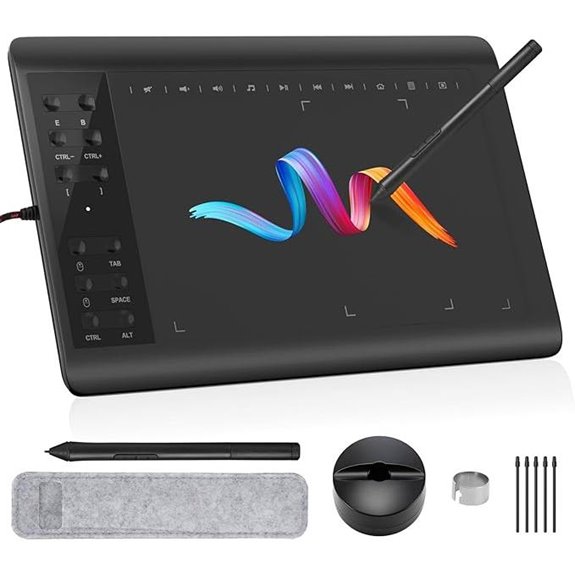 IMAGE 10x6 Inch Drawing Tablet with Battery-Free Pen