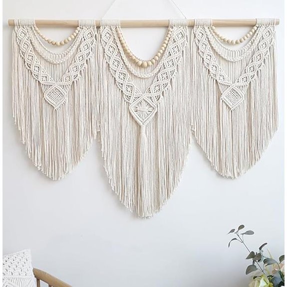 Achart Large Macrame Wall Hanging with Beads