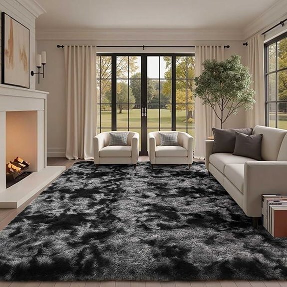 8x10 Ft Fluffy Tie-Dye Shag Area Rug