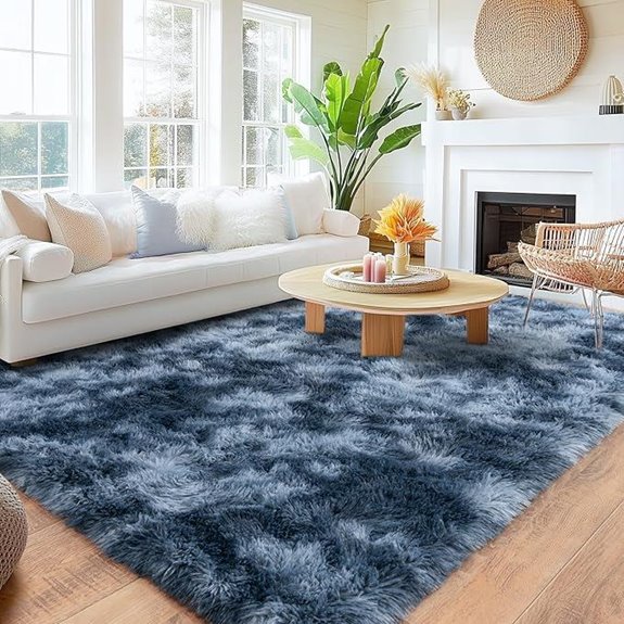8x10 Fluffy Shag Rug for Living Room and Bedroom