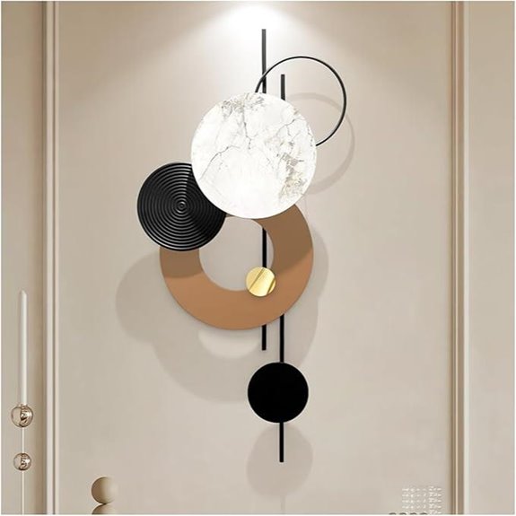 HEBOIX Large Modern Metal Wall Art (19x39)