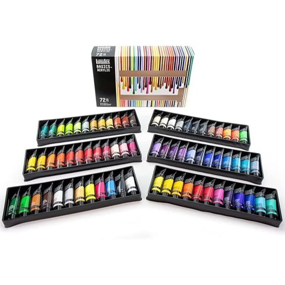Liquitex BASICS Acrylic Paint Set 72 x 22ml (0.74-oz) Tube Paint Set