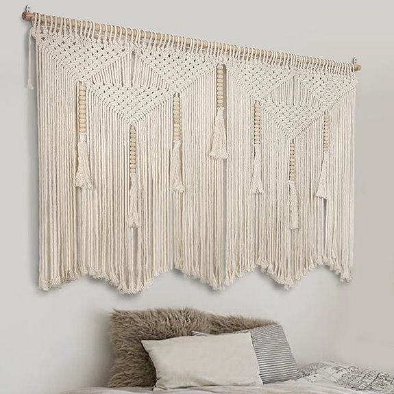 Large Macrame Wall Hanging with Tassels