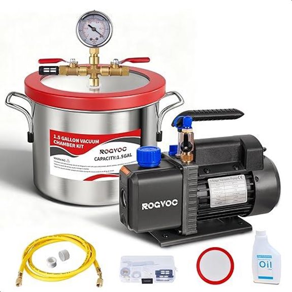1.5 Gallon Vacuum Chamber Kit with Pump