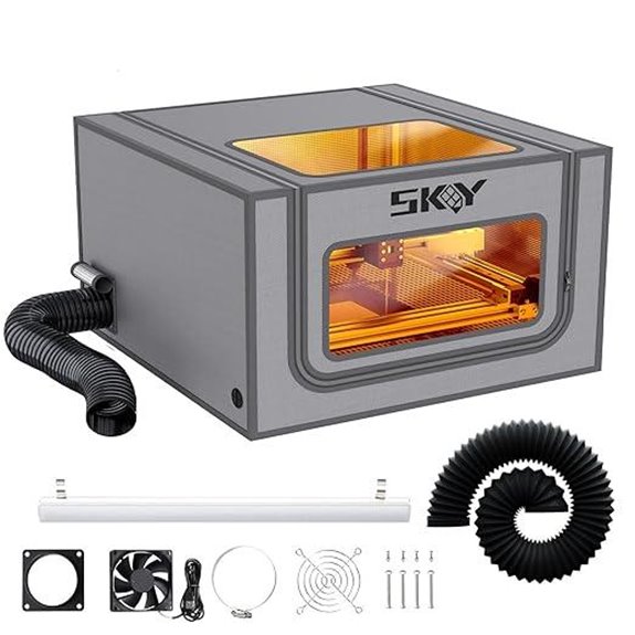 laser engraver enclosure features