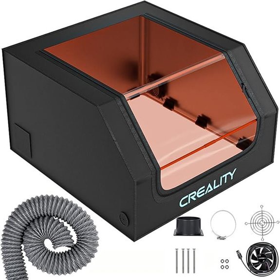 laser engraver enclosure with fan