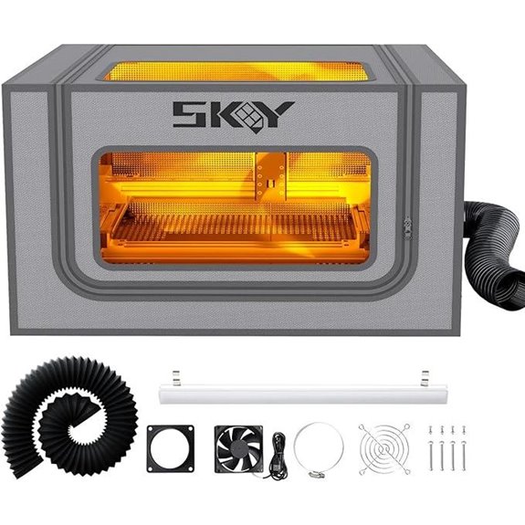 laser engraver enclosure with led