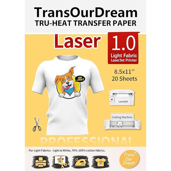 TransOurDream Heat Transfer Paper for LaserJet Printers