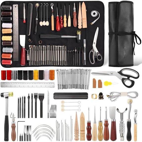 Nicpro Leather Tooling Kit with Storage Bag