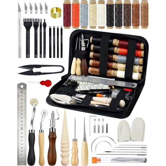 PLANTIONAL Leather Craft Kit with Tools for Beginners