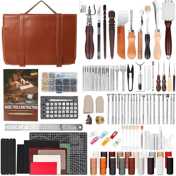 ZAMQIU Leather Tooling Kit for Beginners (155 Pieces)