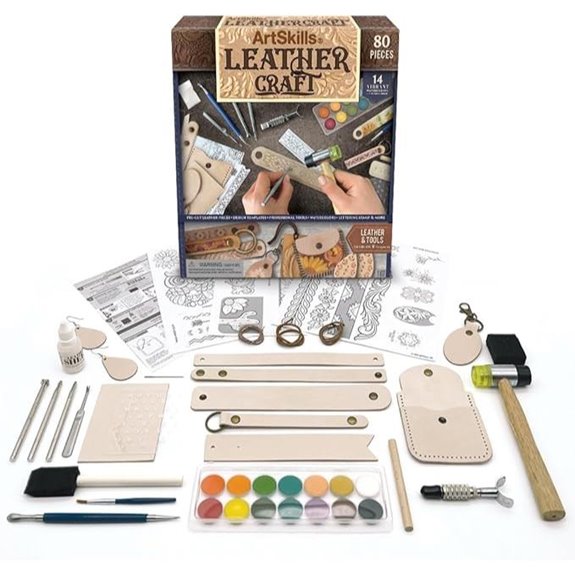 ArtSkills Leather Working Kit with Tools and Stamps