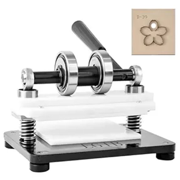 Leather Cutting Machine with Embossing Plate