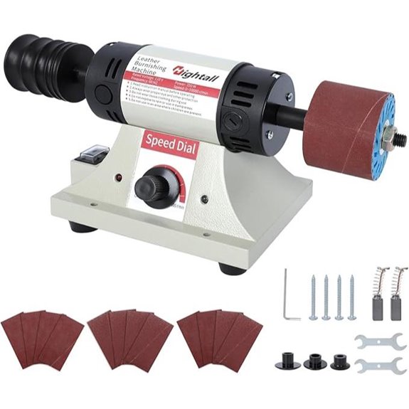 Leather Burnishing Machine with Sanding & Polishing Tools