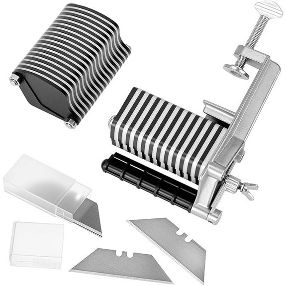 QWORK Leather Lace Cutter with 5 Replaceable Blades