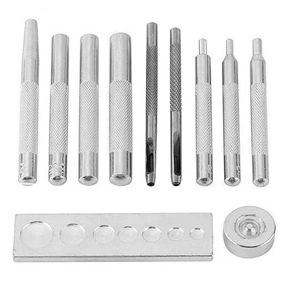 11pcs Leather Punch & Rivet Setting Kit