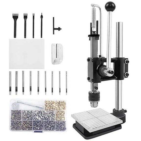 Leather Press Machine with Punches and Rivets