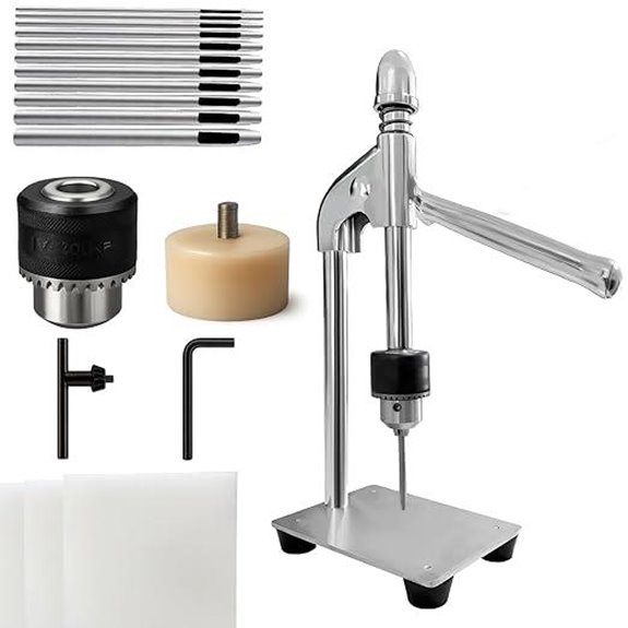 Leather Hole Puncher Kit with Chuck & Plates