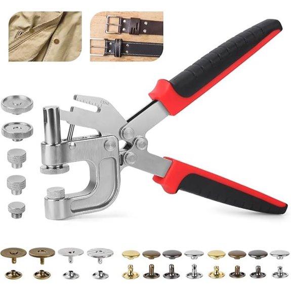 Leather Rivet and Snap Fastener Kit (180 Pieces)