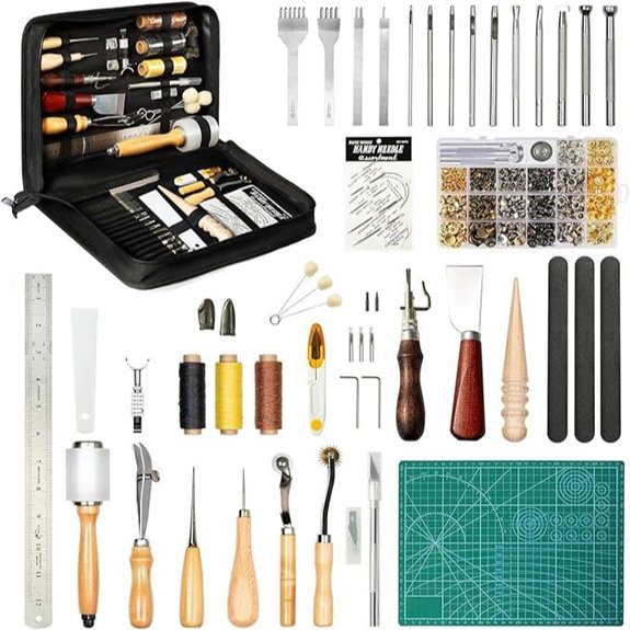 FifthQuarter Leather Tooling Kit with 458 Tools
