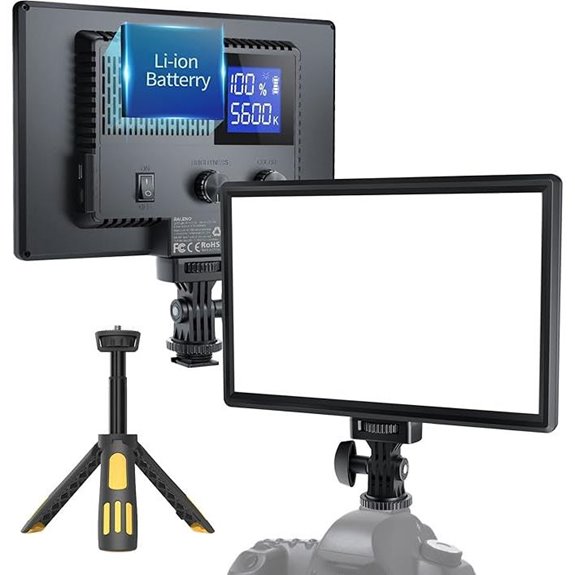 RALENO LED Video Light Panel with Battery and USB