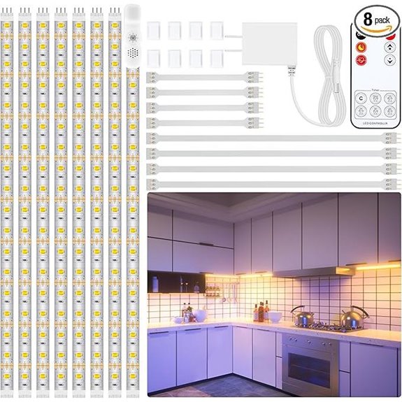 LAFULIT Under Cabinet LED Lighting Kit (8 pcs)