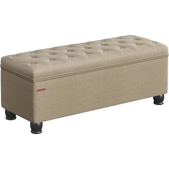 SONGMICS Storage Ottoman Bench with Linen Cover