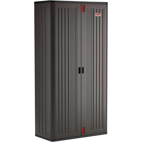 Suncast 4-Shelf Lockable Garage Storage Cabinet