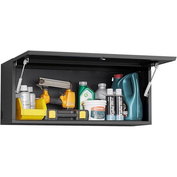 Wall-Mounted Metal Garage Storage Cabinet with Lock