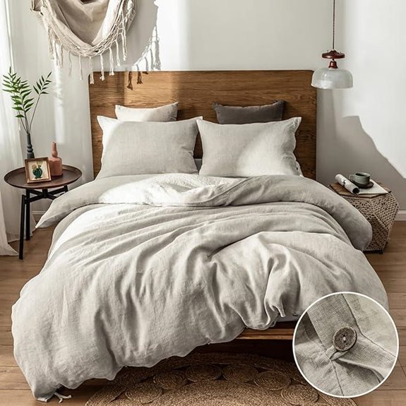 Simple&Opulence Linen Duvet Cover Set (King)