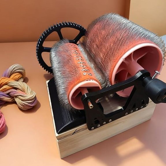 Hand Crank Wool Carder for Spinning and Felt Craft