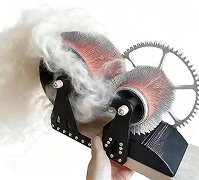 Hand Crank Wool Carder for Fiber Blending