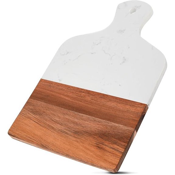 Coloch Marble & Wood Cutting Board with Handle