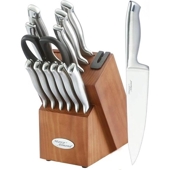 Marco Almond Knife Block Set with Sharpener