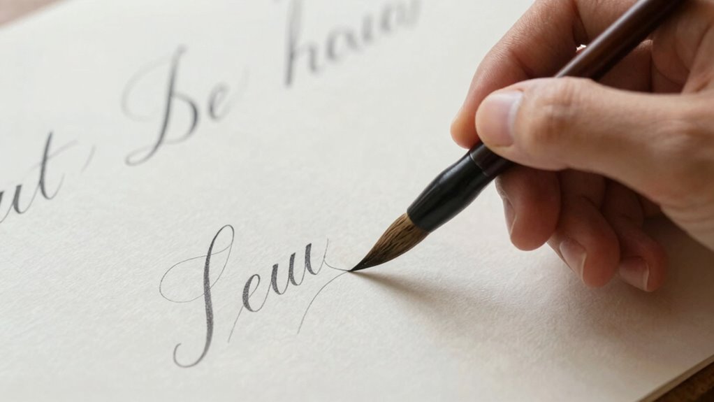 mastering basic calligraphy strokes