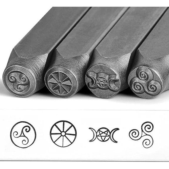 metal geometric shape stamps