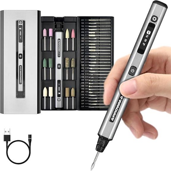 AM ARROWMAX Mini Electric Engraving Pen with 42 Bits
