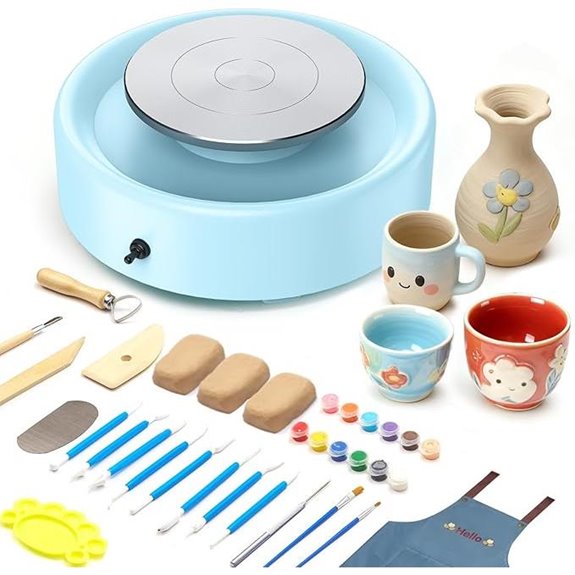 Alldeer Mini Pottery Wheel Kit with Tools