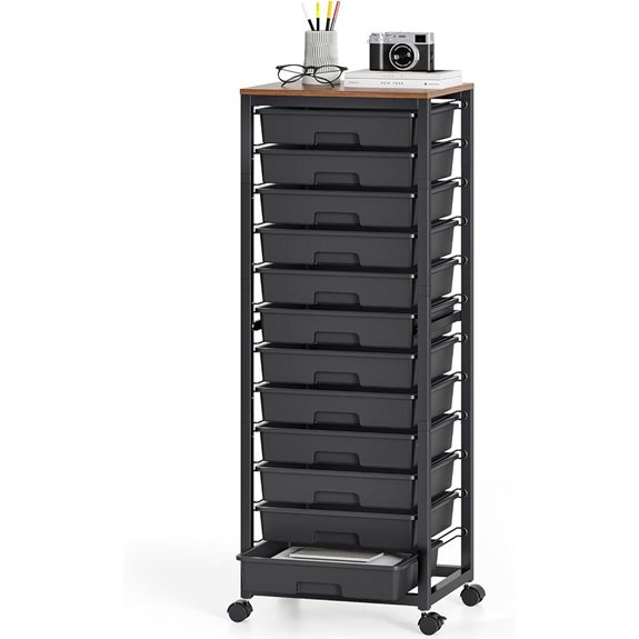 Rolling Cart with Drawers for Classroom and Craft Storage