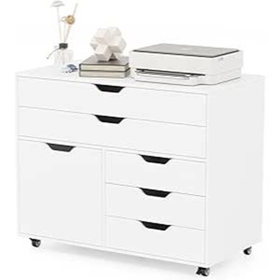 Giantex 5-Drawer Rolling Lateral File Cabinet