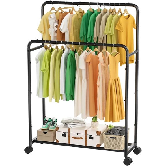 Simple Trending Rolling Metal Clothing Rack