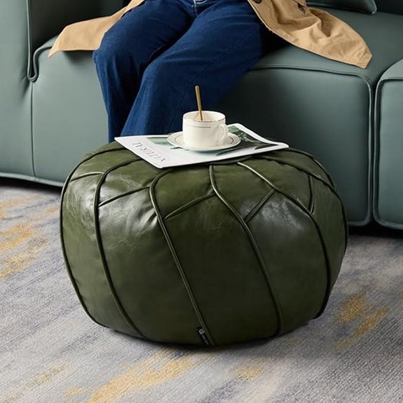 Louis Donné Moroccan Eco-Friendly Faux Leather Pouf Cover