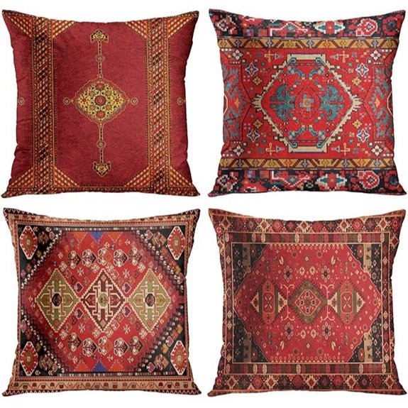 Britimes Geometric Moroccan Throw Pillow Covers (Set of 4)