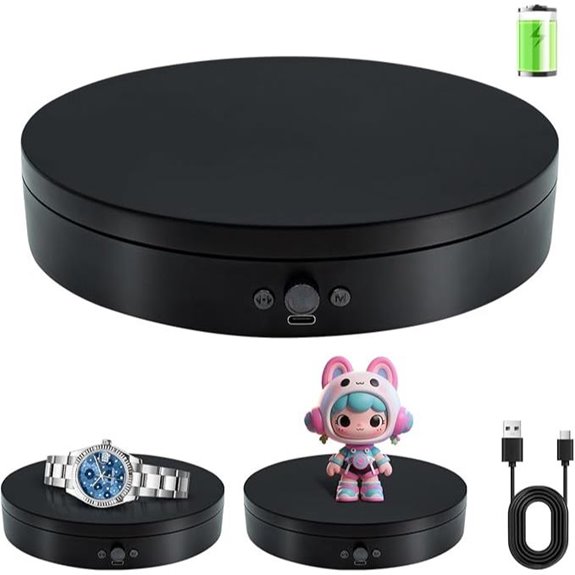 Motorized Rotating Display Stand for Jewelry and Cakes