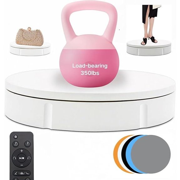 JAYEGT Motorized Rotating Display Stand with Backgrounds