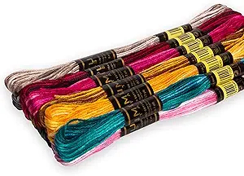 Variegated Cotton Embroidery Thread Set (12 Pieces)